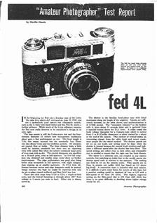 Fed 4 manual. Camera Instructions.
